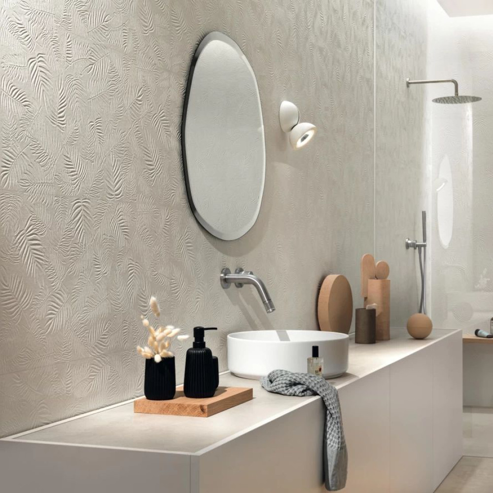 Atlas Concord 3D Wall Carve Leaf Pearl 40x80 Matt 8.5 мм (A58A)