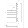 Полотенцесушитель Genesis-Aqua Tristar 120x53 см