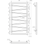 Genesis Aqua Сушка для рушників Genesis Light Електричний 120x53x3