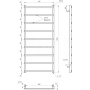 Полотенцесушитель Genesis-Aqua Basis Light 100x53 см