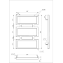 Genesis Aqua Сушка для рушників Quattro Електричний 120x53x3