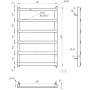 Полотенцесушитель Genesis-Aqua Basis Light 100x53 см