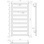 Электрический полотенцесушитель Jazi 120x53 см