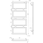 Genesis Aqua Сушка для рушників Quattro Електричний 100x53x3