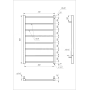 Полотенцесушитель Genesis-Aqua Flat 120x53 см