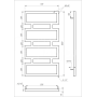 Genesis Aqua Сушка для рушників Quattro Електричний 800x53x3