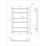 Полотенцесушитель Genesis-Aqua Tristar square 120x53 см