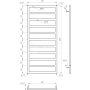 Полотенцесушитель Jazi 120x53 см