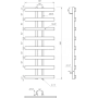 Электрический полотенцесушитель Genesis-Aqua Symmetry 120x53 см