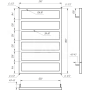 Полотенцесушитель Jazi 120x53 см