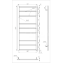 Полотенцесушитель Genesis-Aqua Tristar square 120x53 см