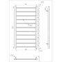 Электрический полотенцесушитель Genesis-Aqua Flat 120x53 см