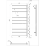 Электрический полотенцесушитель Genesis-Aqua Tristar square 80x53 см