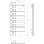 Электрический полотенцесушитель Genesis-Aqua Split 120x53 см