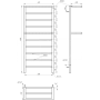 Полотенцесушитель Genesis-Aqua Aro 80x53 см