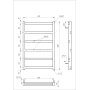 Электрический полотенцесушитель Genesis-Aqua Level 80x53 см
