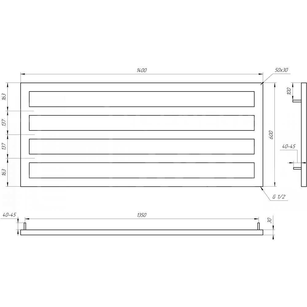 Радиатор Genesis-Aqua Feneli 140x55