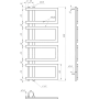 Электрический полотенцесушитель Genesis-Aqua Enzo 80x53 см