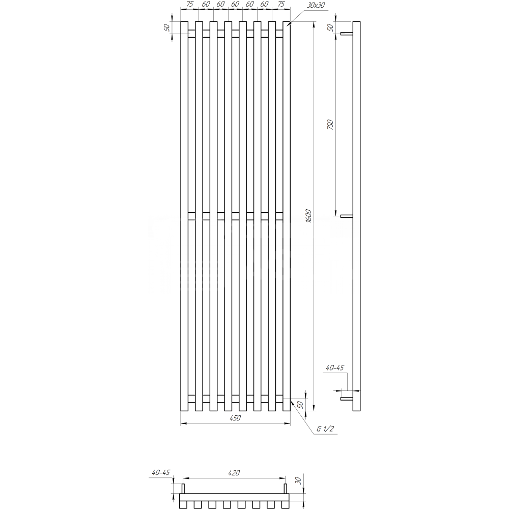 Genesis Aqua Радіатор Siena - 1800x45x10 1800x45x10