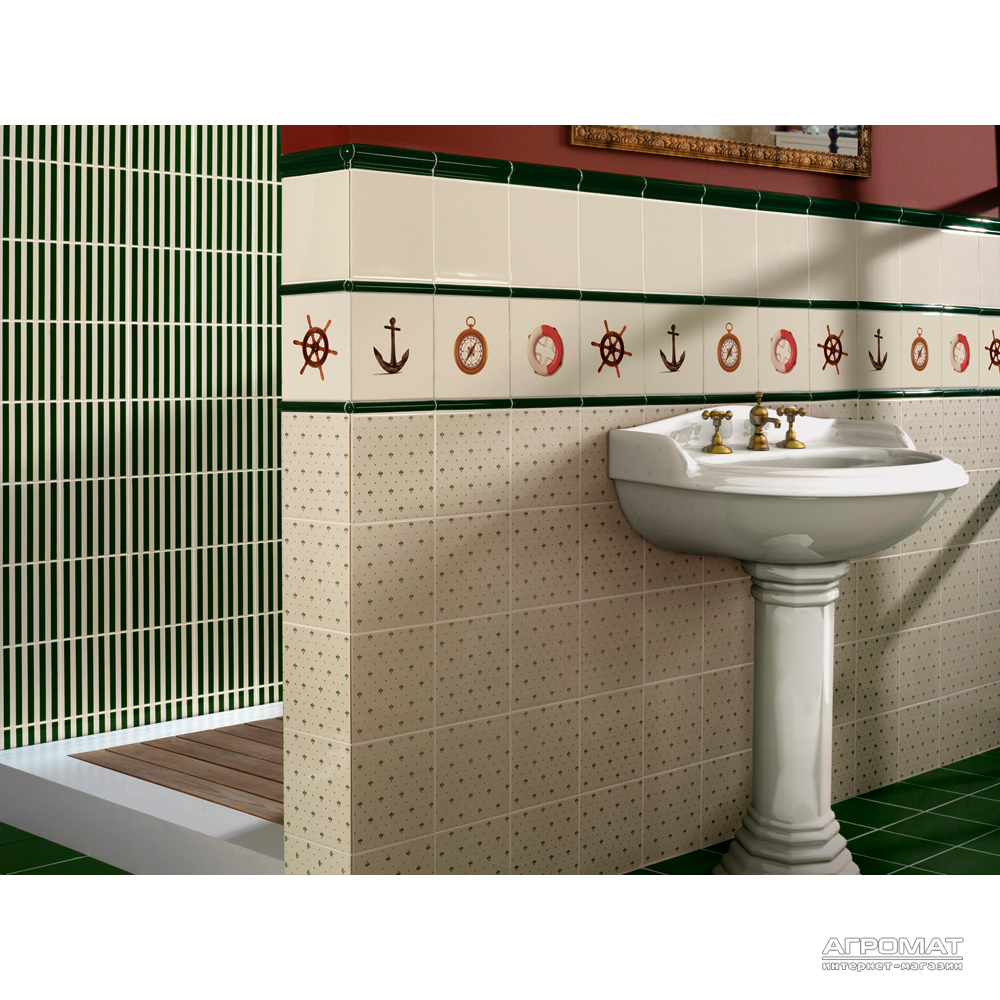 APE Ceramica TORELLO VERDE BOTELLA фриз