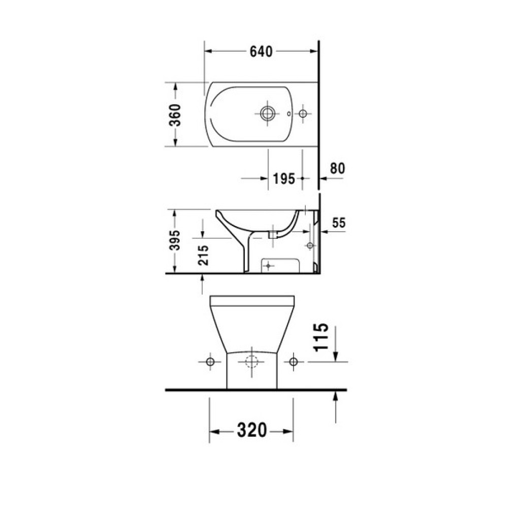 Біде DURAVIT CARO 0290100000