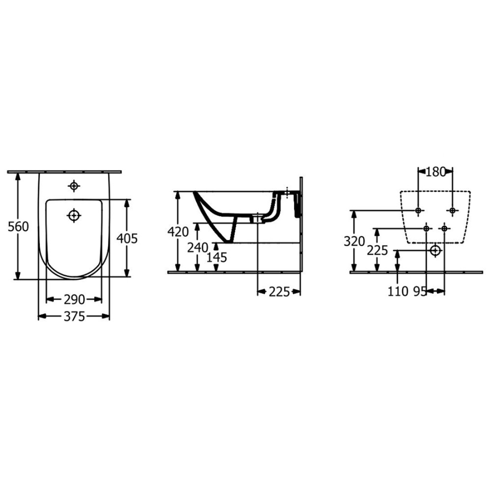 Биде VILLEROY & BOCH SUBWAY 3.0 44700001