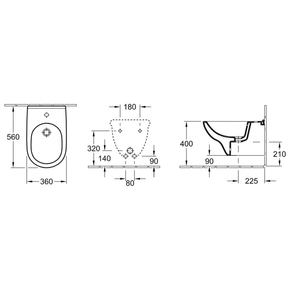 Биде VILLEROY & BOCH O.NOVO 54600001