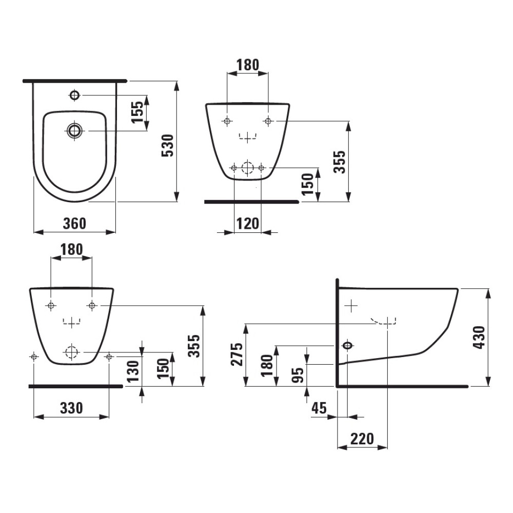 Биде LAUFEN PRO H8309520003041