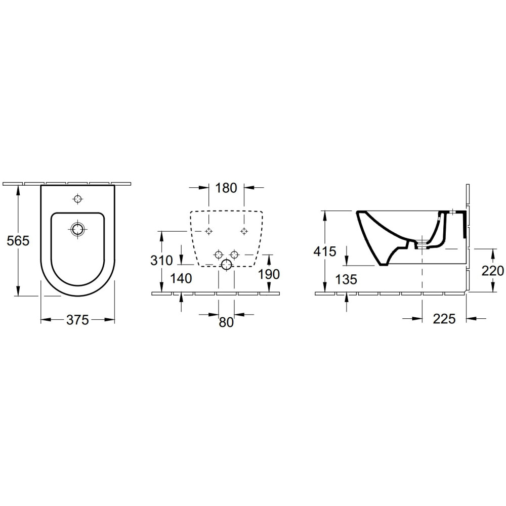Біде VILLEROY & BOCH SUBWAY 2.0 54000001