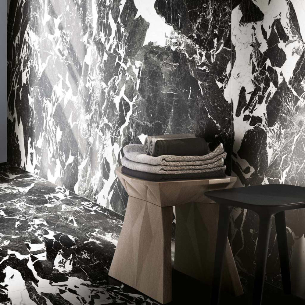 Floor Gres B&W_Marble Fragment 60х120 (766399)
