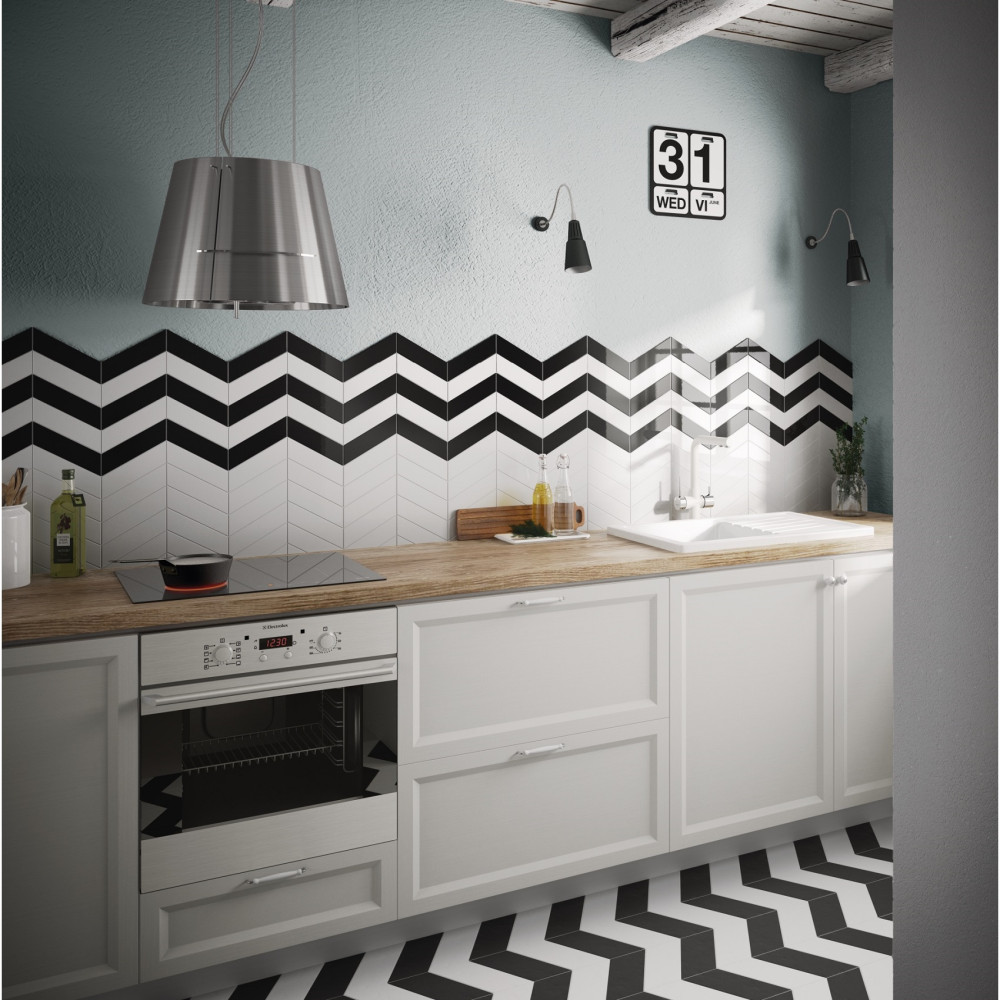 EQUIPE 23351 CHEVRON WALL WHITE MATT left