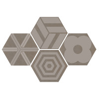 Ornamenta Corebasics Patchwork Ashgrey Hexagon 60 (CB60PATCHA)