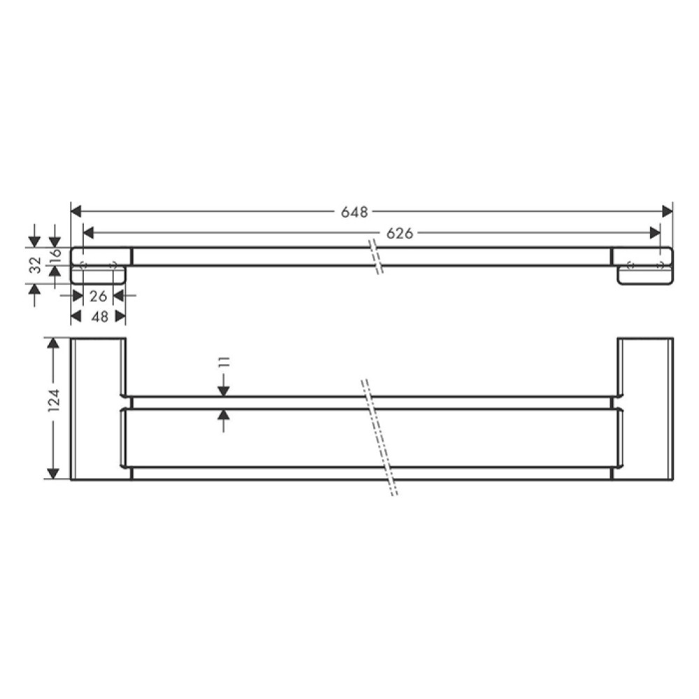 Держатель для полотенца HANSGROHE ADDSTORIS 41743700