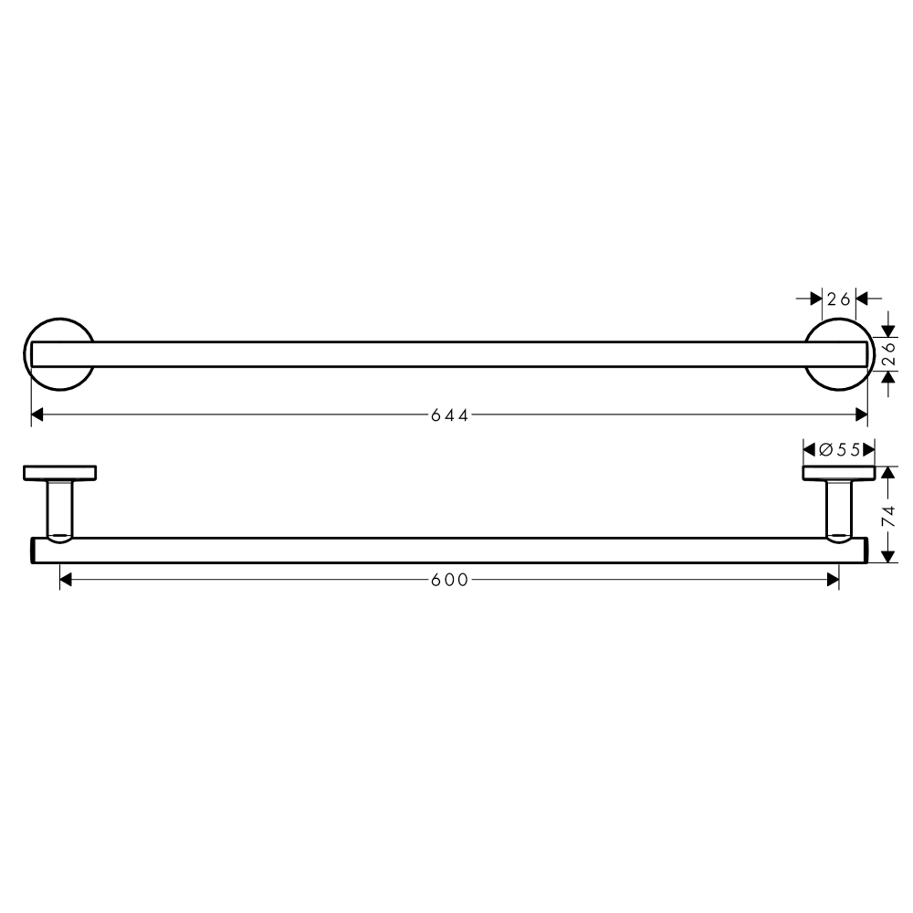 Держатель для полотенца HANSGROHE LOGIS 41716000