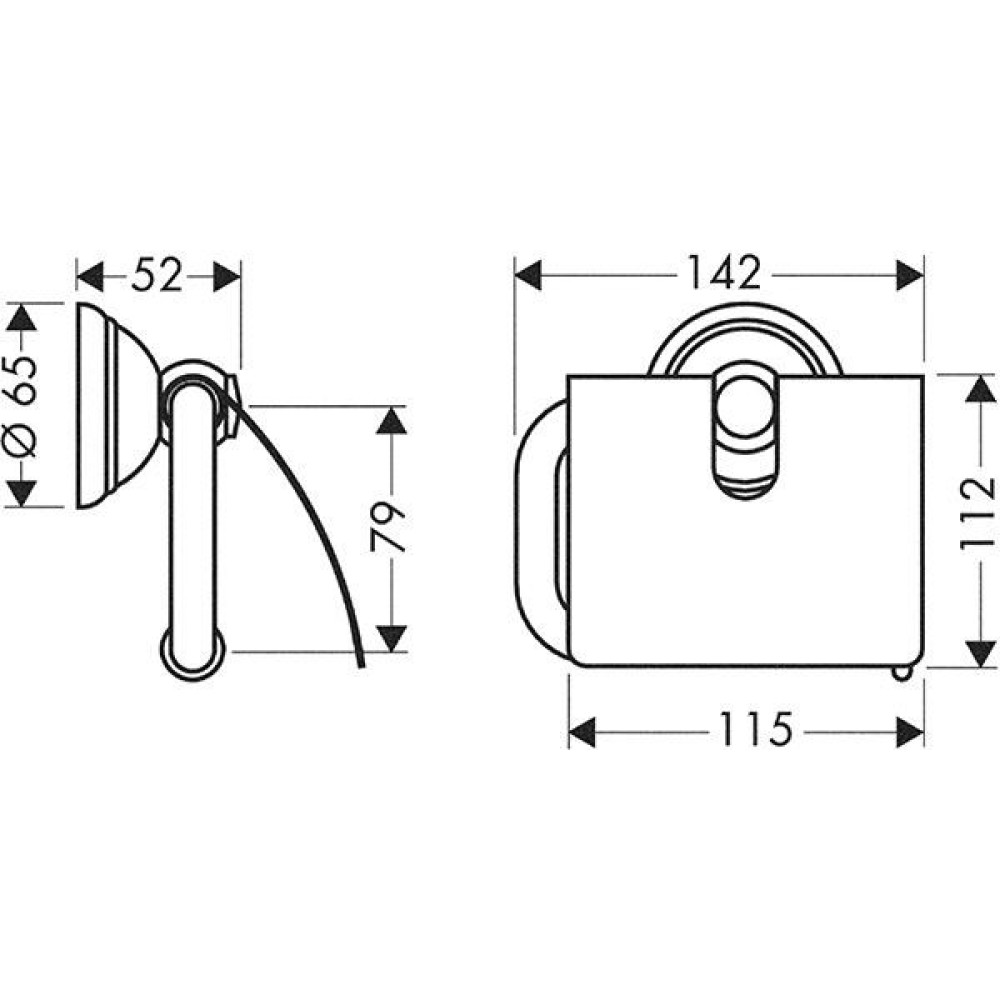 Тримач для туалетного паперу HANSGROHE AXOR CARLTON 41438000