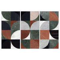 Fiandre Design your slabsNotCirclesRedComposizioneTextures 3шт300x150Luc6мм(Y4W200D453006)