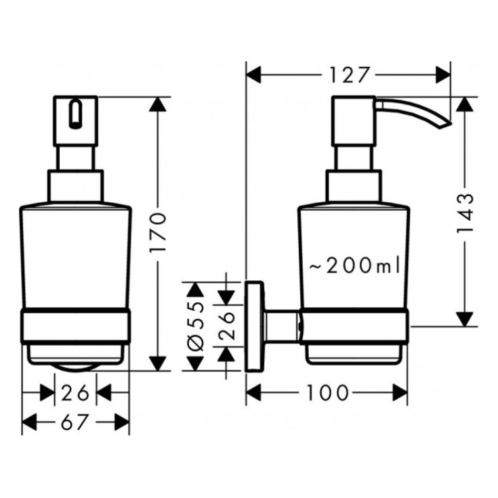 Дозатор мыла HANSGROHE LOGIS 41714000