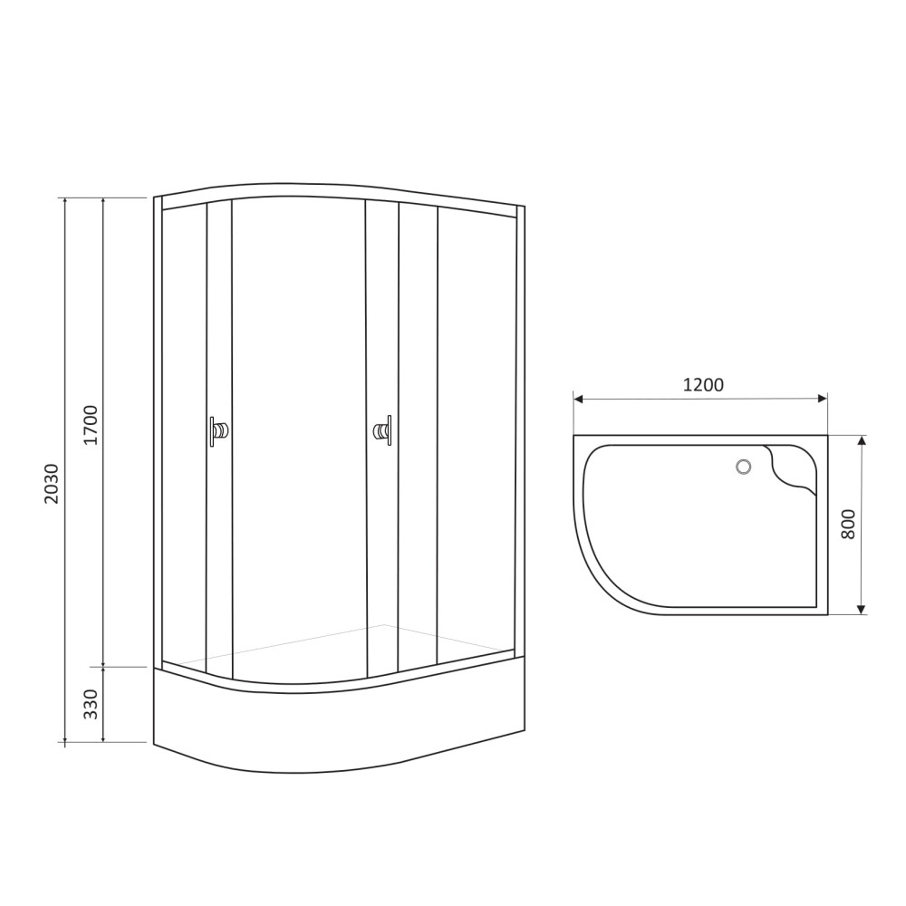 Душевая кабина RJ LUX 120RZ100R