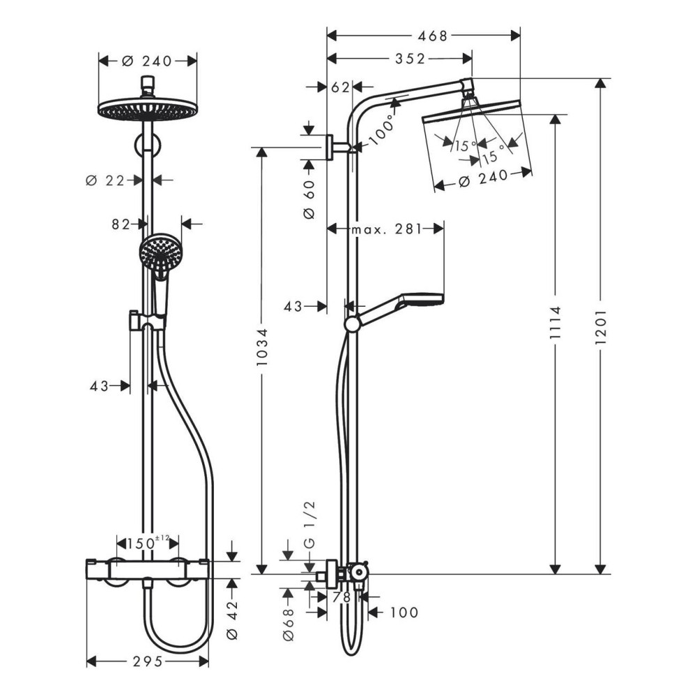 Душевая система HANSGROHE Crometta S 27267000