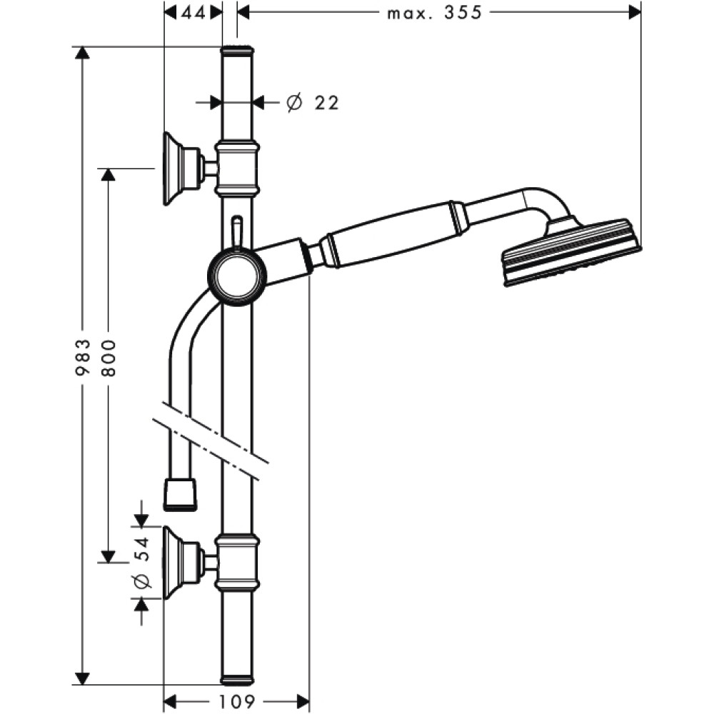 Душовий гарнітур HANSGROHE AXOR MONTREUX 27982000