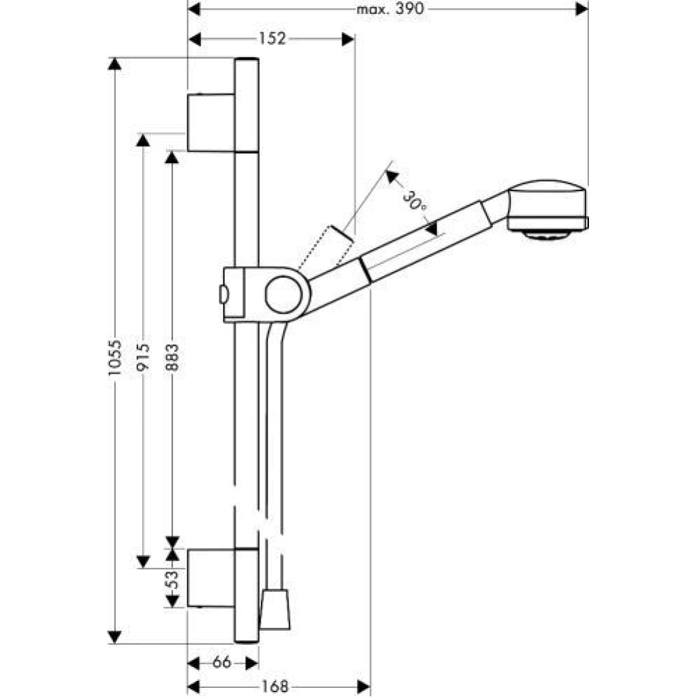 Душевой гарнитур HANSGROHE AXOR ARCO 27985000