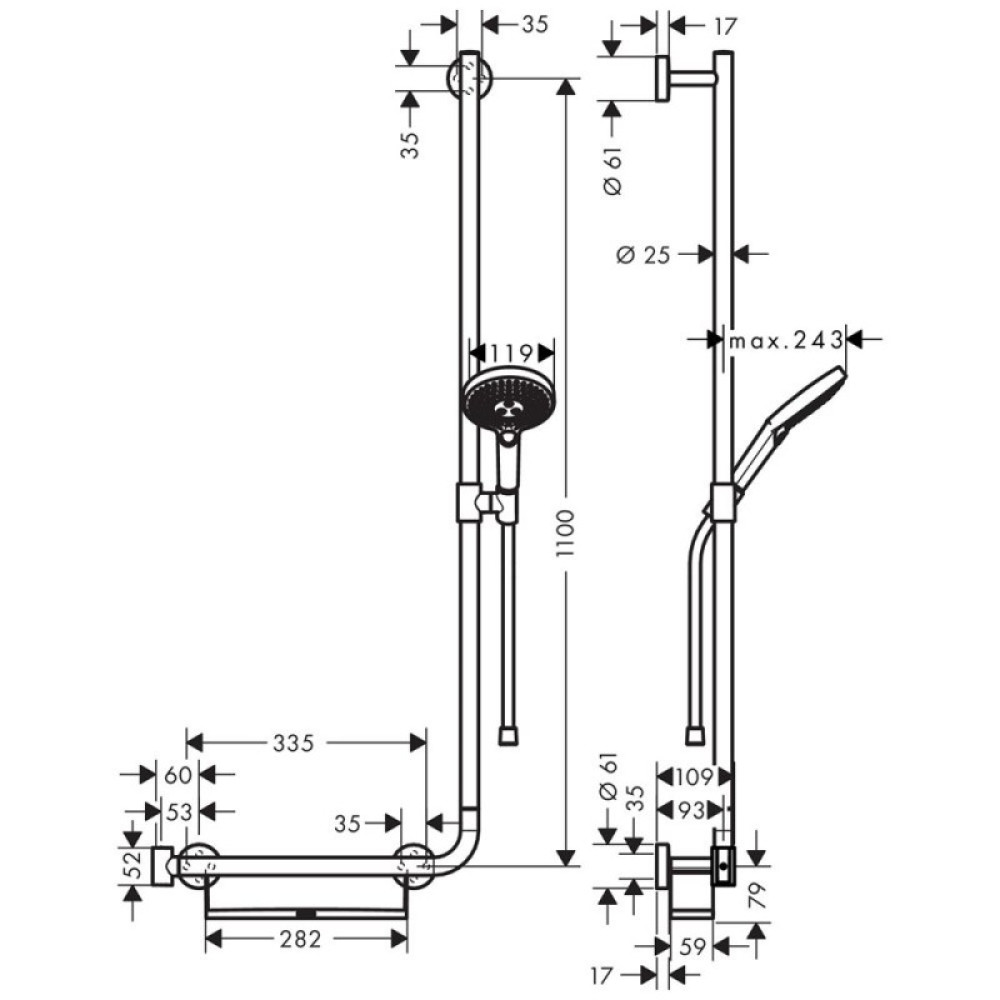 Душовий гарнітур HANSGROHE Unica Comfort 26326400