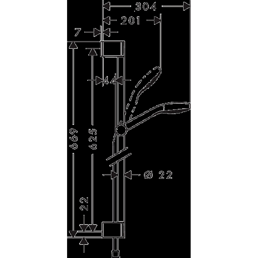 Душевой гарнитур HANSGROHE CROMA SELECT S 26562400