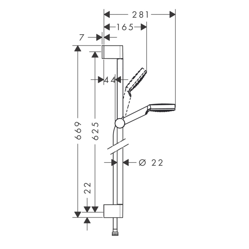 Душовий гарнітур HANSGROHE CROMETTA 26533400