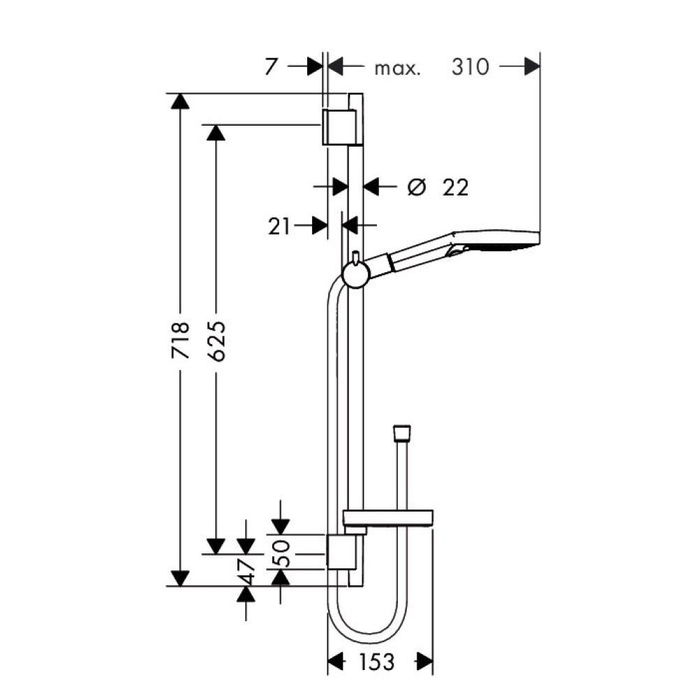 Душевой гарнитур HANSGROHE Raindance Select S 26630000