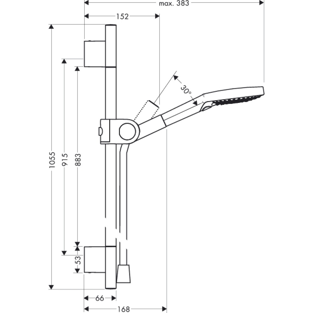 Душовий гарнітур HANSGROHE AXOR UNO2 27987000