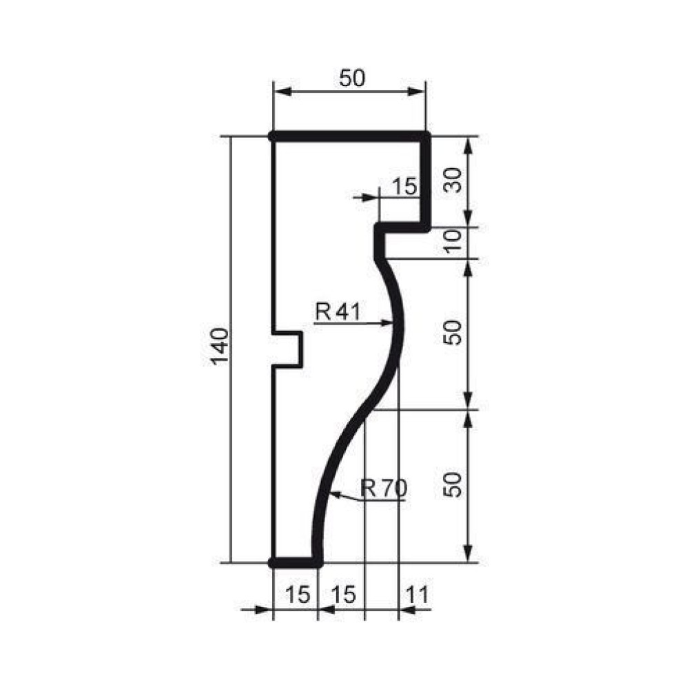 Молдинг фасадний Prestige Decor MC 159