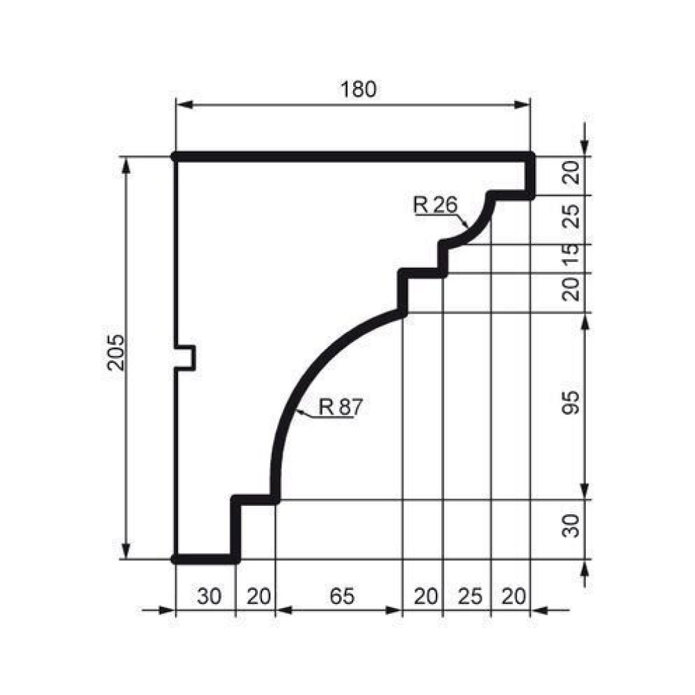 Карниз фасадный Prestige Decor KC 123