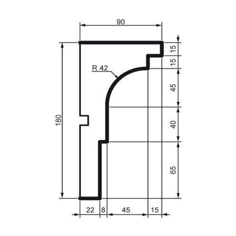 Карниз фасадный Prestige Decor KC 115