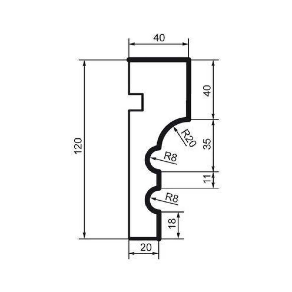 Молдинг фасадний Prestige Decor MC 116